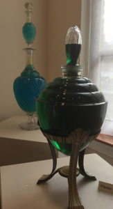 Antique show globes.