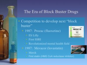 Sample slide about the Era of Blockbuster Drugs from Presentation E - Growth of the Pharmaceutical Industry
